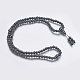 Non-magnetic Synthetic Hematite Mala Beads Necklaces NJEW-K096-11D-1