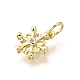 Латунные микропаве прозрачные кубические циркониевые подвески KK-V011-39B-G-2