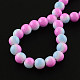 Two-Color Baking Painted Glass Bead Strands DGLA-R050-8mm-25-2