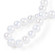 Electroplate Imitation Jade Glass Beads Strands GLAA-T032-J8mm-AB01-5