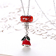 925 Sterling Silver Pendant Necklaces NJEW-BB18233-4