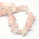 Natural de cuarzo rosa de piedra hebras de abalorios X-G-R192-B06-2