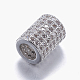 Perles de zircone cubique micro pave en Laiton ZIRC-A008-17P-2