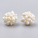 Handgefertigte Perlen mit Naturperlen WOVE-S116-01A-2