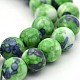 Chapelets de perle ronde en jade d'un océan blanc synthétique G-M165-6mm-08-1