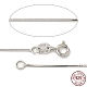 Collares de cadena de serpiente de plata esterlina chapada en rodio X-NJEW-M153-15A-20-1