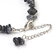 Bracelets de cheville en perles de pierre mélangée naturelles et synthétiques AJEW-AN00229-4
