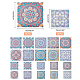 Arricraft 2sets 2 papel de patrón de mandala autoadhesivo de pvc cuadrado de estilo DIY-AR0001-89-6