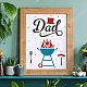 FINGERINSPIRE 9 Pcs Happy Father's Day Stencil DIY-WH0172-482-6