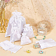 BENECREAT 38Pcs 3 Styles Satin Drawstring Bags White Gift Bags Storage Pouch Small Wedding Favor Bags for Candy Jewelry Organizer ABAG-BC0001-33-5