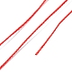 ラウンドワックスポリエステル糸ストリング  マイクロマクラメコード  ツイストコード  革縫い用  レッド  0.55mm  約131.23ヤード（120m）/ロール YC-D004-02C-049-3