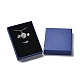 厚紙のジュエリーセットボックス  内部のスポンジ  長方形  ブルー  9.05x7.1x1.55~1.65cm CBOX-C016-01F-02-2