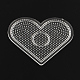 Tavole forate cuore per i mini perle fusibili 3x2.5mm X-DIY-Q009-05-1