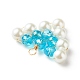Electroplate & Pearlized Glass Beads Pendants PALLOY-JF01248-2