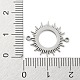 ステンレススチール製の中空コネクターチャーム 304 個  太陽リンク  ステンレス鋼色  16x19x1mm  穴：1.2mm STAS-P332-12P-3