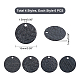 UNICRAFTALE 24pcs 4 Style Electrophoresis Black Blank Tag Charm Stainless Steel Flat Round Earring Charms Disc Textured Pendants Tag Charms for Bracelet Necklace Jewelry Making 15mm STAS-UN0037-17-6