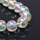 Electroplate Glass Beads Strands EGLA-Q062-6mm-A16-2