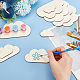 OLYCRAFT 36pcs 3 Sizes Unfinished Wood Slices Cloud Shape Wooden Pieces Unfinished Blank Slices Natural Wood Cutouts for DIY Project Painting Drawing Home Party Decoration Crafts WOOD-OC0002-67-3