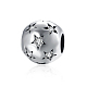 925 раунд стерлингового серебра кубического циркония европейские шарики STER-BB15825-1