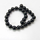 Chapelets de perles en pierre noire synthétique X-G-G088-14mm-2