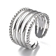 304 украшение в виде открытого кольца-манжеты из нержавеющей стали для женщин RJEW-B047-02P-1