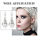 ANATTASOUL 9 Pairs 9 Style Spider & Castle & Witch & Pumpkin Alloy Dangle Earrings for Halloween EJEW-AN0002-92-3