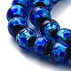 Glow in the Dark Luminous Style Handmade Silver Foil Glass Round Beads FOIL-I006-8mm-02-3