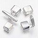 Silver Color Plated Brass T Bar Hook Clasps X-KK-H271-S-1