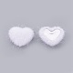 Faux Mink Fur Covered Cabochons WOVE-F021-05S-09-2