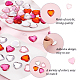 FINGERINSPIRE 48Pcs 25x25mm Heart Shape Acrylic Self Adhesive Rhinestone Red Pink Clear Rose Crystals Bling Sticker Flat Back Gems Rhinestone for Cosplay Wedding Costume DIY Jewelry STIC-FG0001-03-4