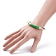 10 Stück 10-Farben-Edelsteinimitation Acryl gebogenes Rohr stämmige Stretch-Armbänder Set für Frauen BJEW-JB08141-3