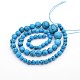 Turquoise synthétique ronde à facettes diplômé perles brins G-E302-041-2