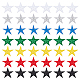 GORGECRAFT Pack of 42 Iron On Embroidered Star Patches Sew On Appliques Fabric Stars Stickers Gold Stars Stickers for Fabric Hats Clothes Shoes Shirts Jackets DIY-GF0006-41-1
