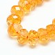 Brins de perles rondelle citrine naturelle G-N0082-F8x5mm-07A-2