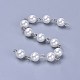 Cadenas de cuentas de perlas de vidrio teñido a mano AJEW-JB00486-01-2