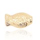 Nickel Free & Lead Free Golden Alloy Fish Beads PALLOY-J218-048G-1