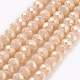 Chapelets de perles en verre électroplaqué GLAA-K027-FR-B01-1