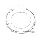 シェグレース ロジウムメッキ 925 スターリングシルバー アンクレット  8-1/4重のチェーンと星を持つ  プラチナ  210インチ（[2]mm） JA58B-2