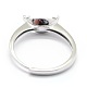 Adjustable Rhodium Plated Sterling Silver Ring Components STER-I016-008P-4
