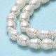 Hebras de perlas de agua dulce cultivadas naturales PEAR-J006-14B-01-4