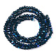 Electroplate opaco colore solido perle di vetro fili EGLA-A034-P3mm-L07-2