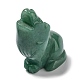 Natürliche grüne Aventurin-Wolfsfigur als Dekoration G-PW0007-013F-2