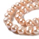 Fili di perle di perle d'acqua dolce coltivate naturali PEAR-E018-30-3