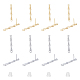 SUPERFINDINGS 16Pcs 2 Colors Brass Bamboo Shape Stud Earring Findings KK-FH0005-14-1