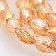 AB Color Plated Glass Faceted Rice Beads Strands GLAA-A030A-AB01-1