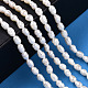 Fili di perle di perle d'acqua dolce coltivate naturali PEAR-N012-03H-6