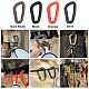 SUPERFINDINGS 20Pcs 4 Colors Plastic Carabiner Keychain TOOL-FH0001-20-5