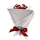 バレンタインデーのテーマミニドライフラワーブーケ  リボン付き  ギフトボックス包装装飾用  レッド  110x81x27mm DIY-C008-02D-2