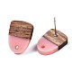 Resin & Walnut Wood Stud Earring Findings MAK-N032-026A-5