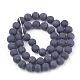 Chapelets de perles en pierre d'or bleue synthétique G-T106-006A-3